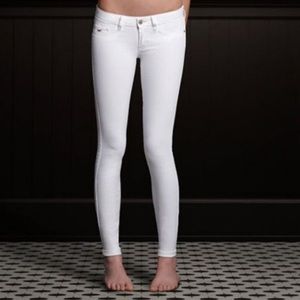 Hollister white skinny jeans